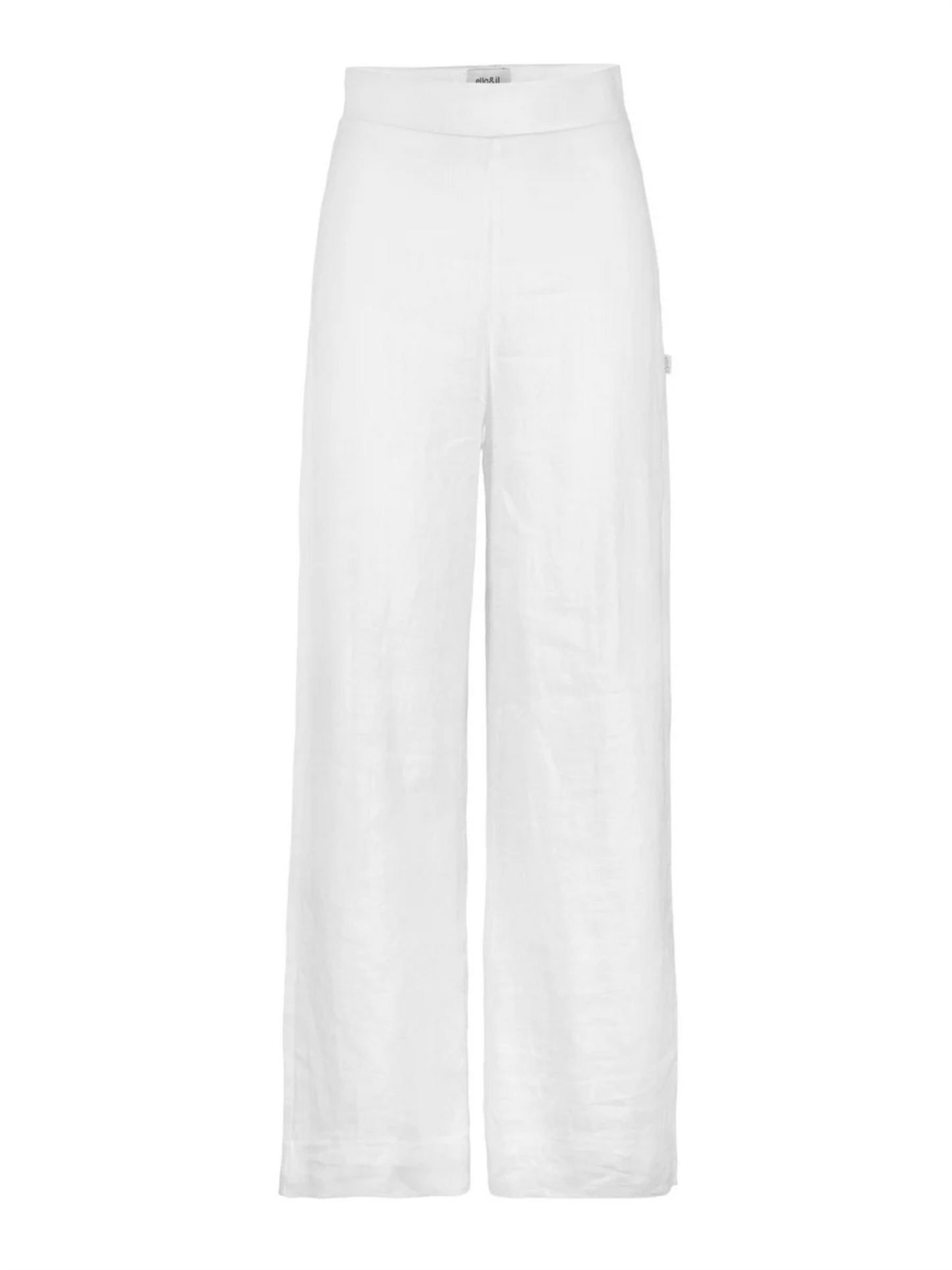 Molly Linen Pants - White - at home