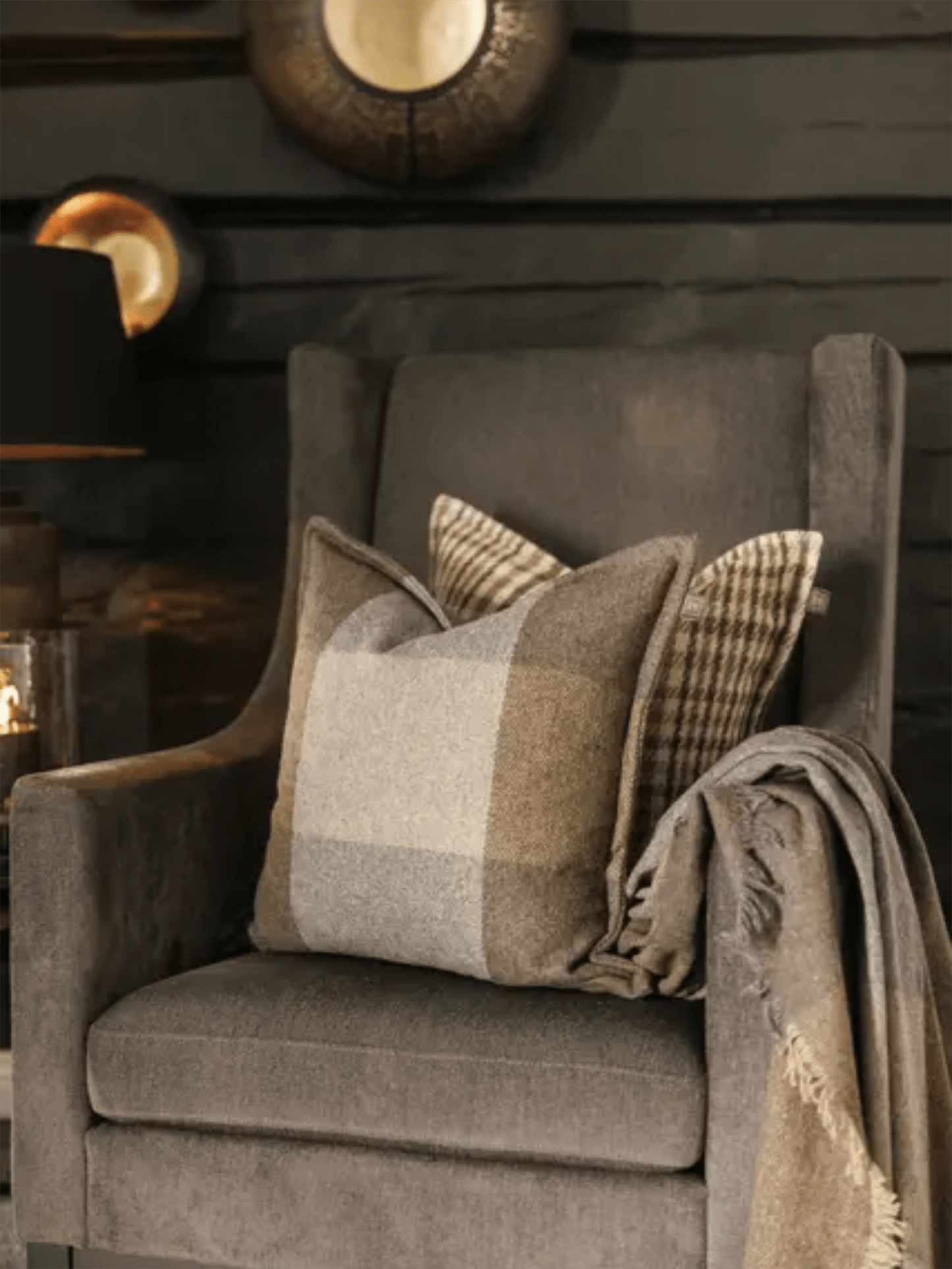 Putetrekk - Ulundi Store Ruter 50x50 - at home