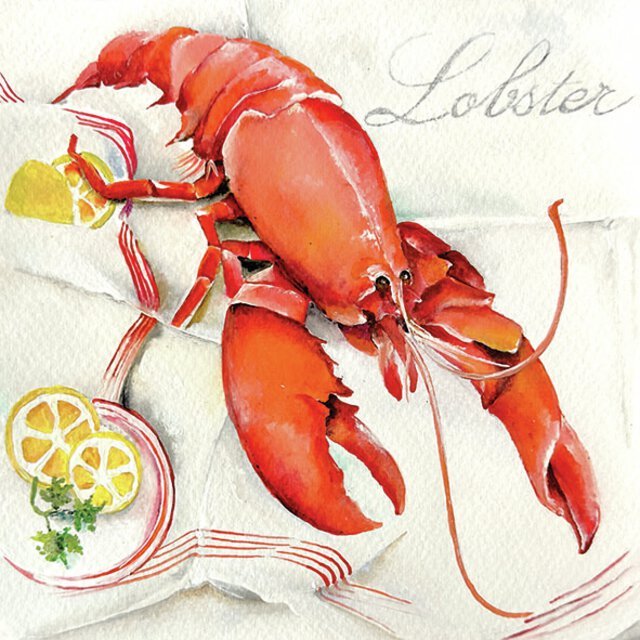 Servietter - Finest Lobster 33x33cm - at home
