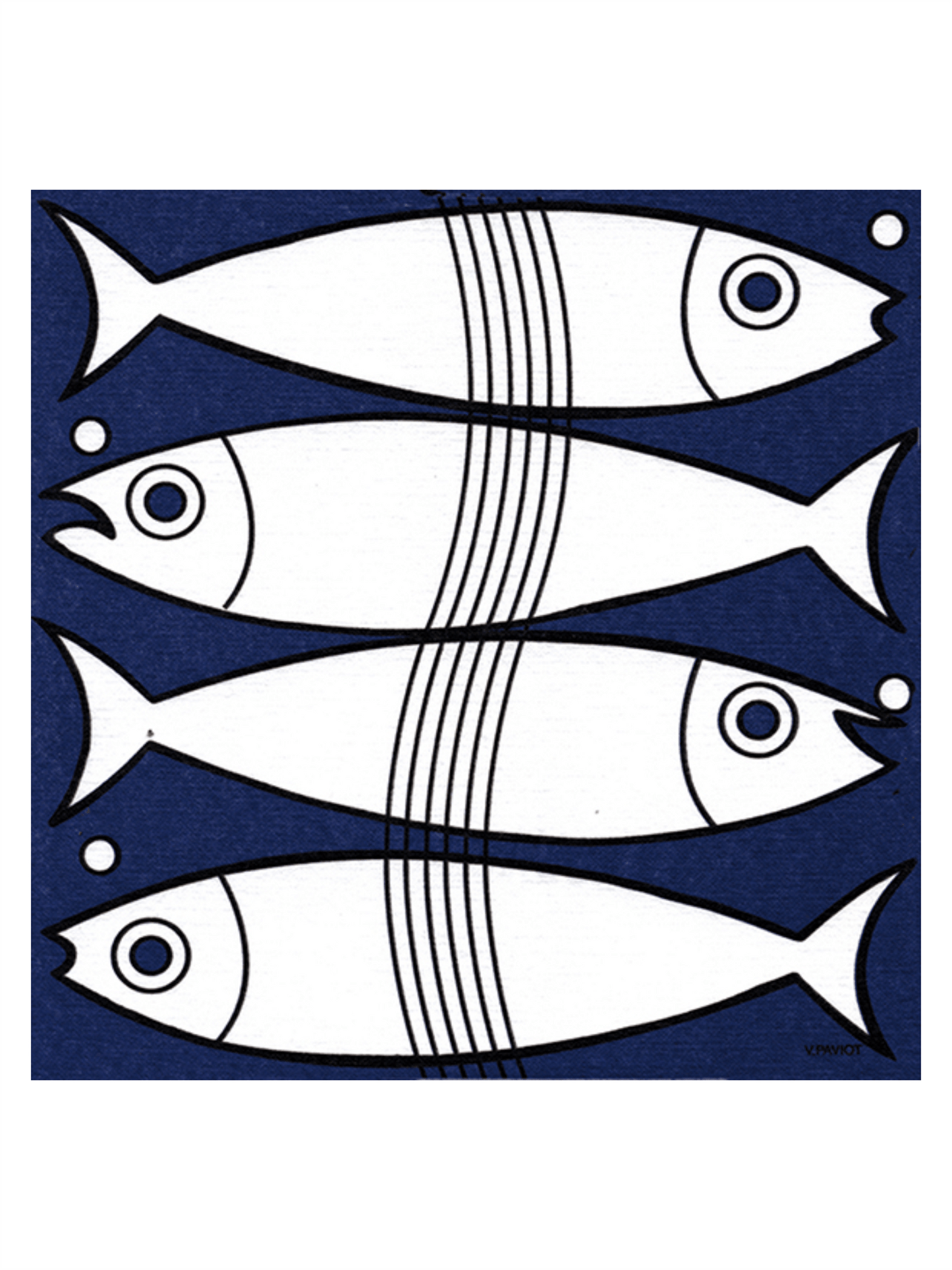 Servietter - Fisk 40x40cm - at home