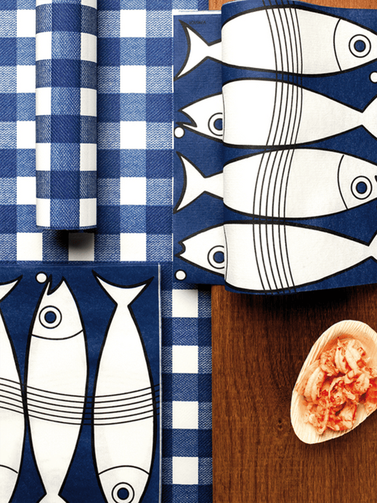 Servietter - Fisk 40x40cm - at home