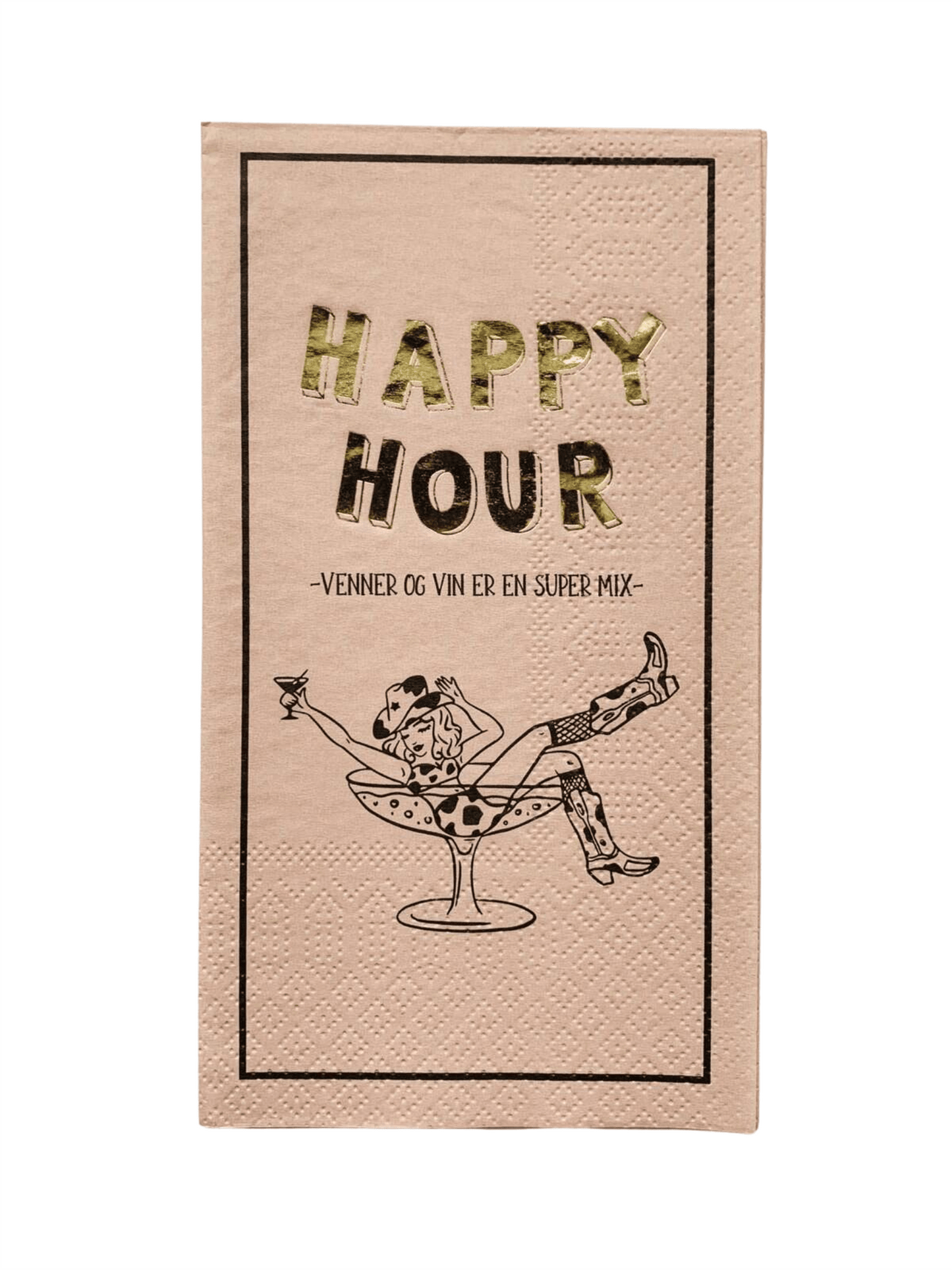 Servietter - "Happy Hour" 33x40cm - at home