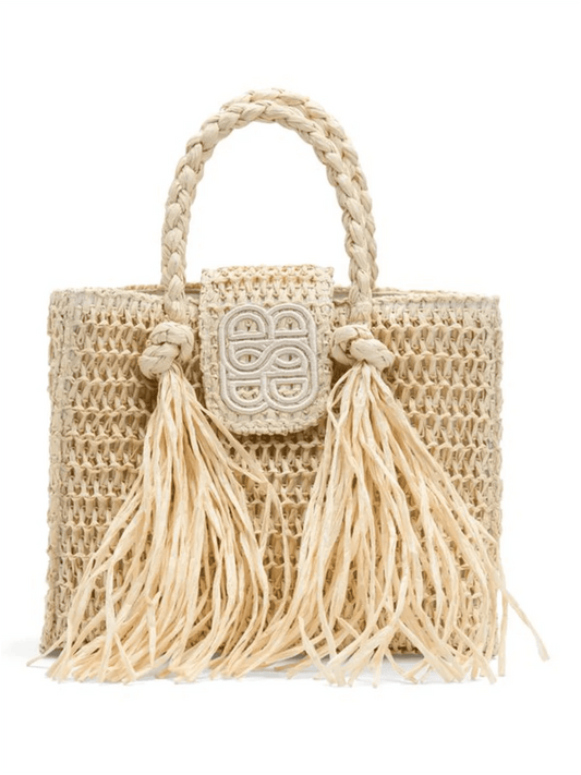 Sigrid Straw Bag - Beige - at home