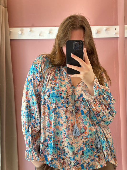 Susanne Blouse - Candy Flower Blue - at home