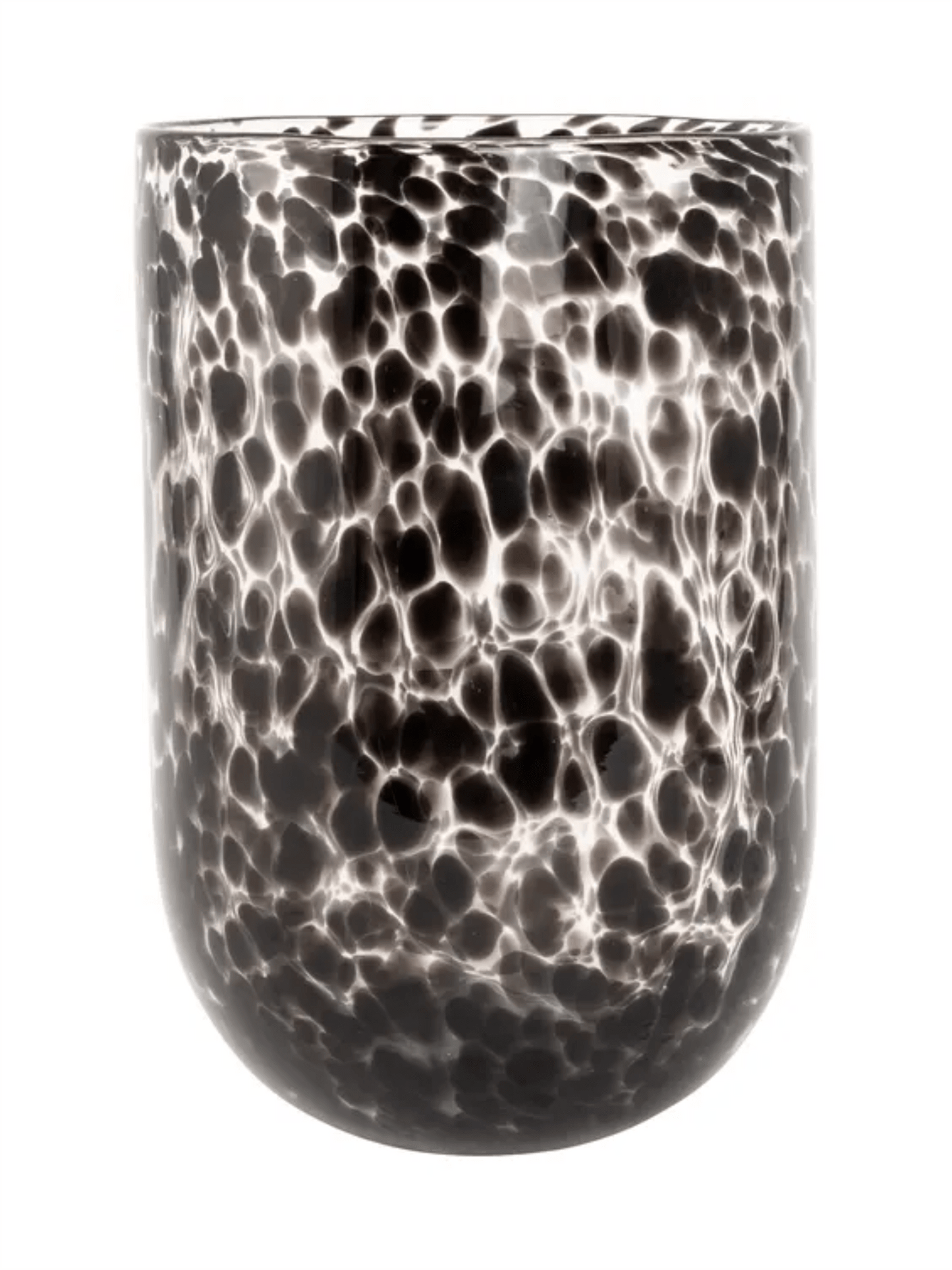 Vase - Glass Svart Leopard 24x36cm - at home
