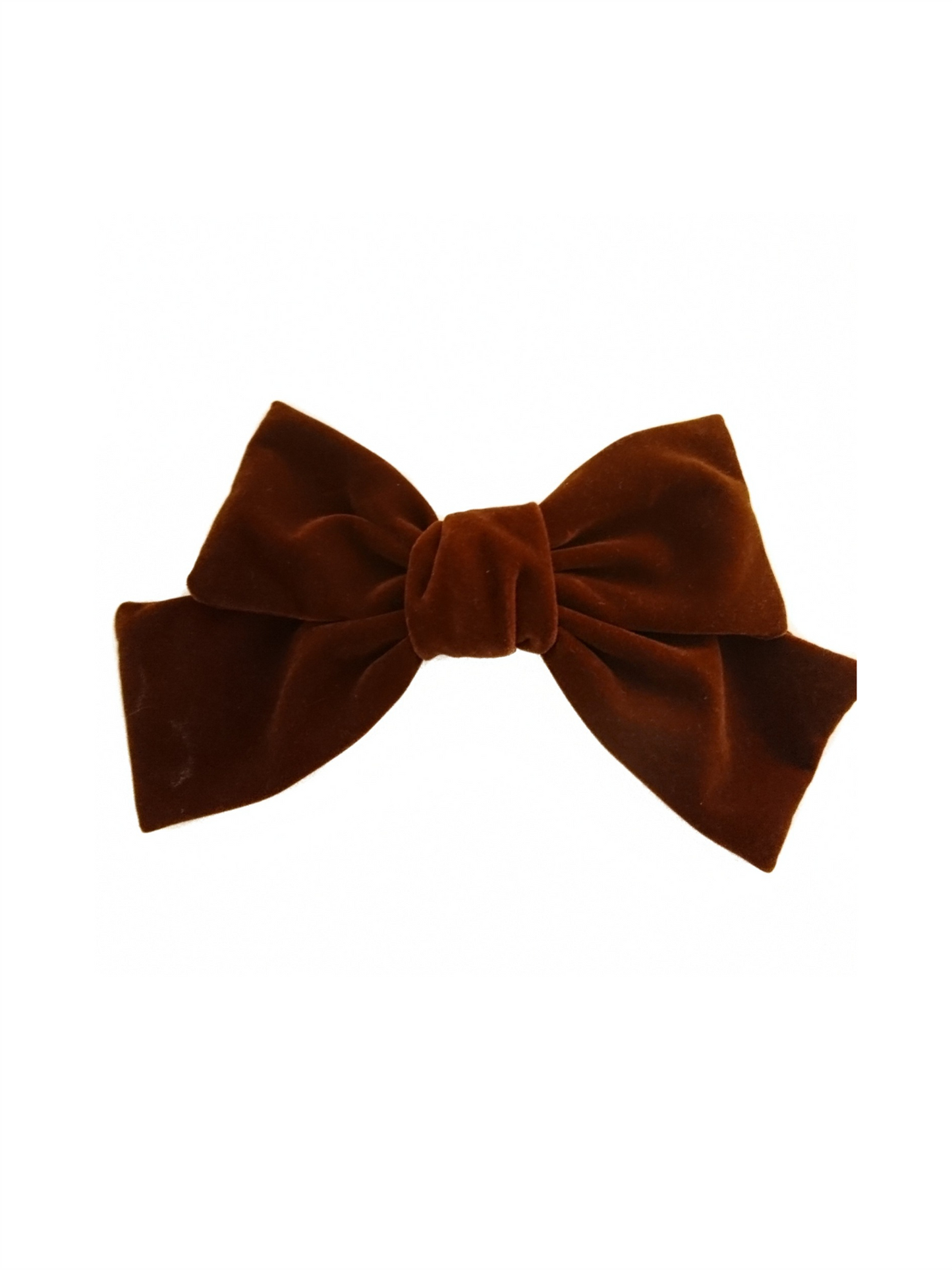Hårspenne - Luxus Velur Sløyfe Mørk Cognac