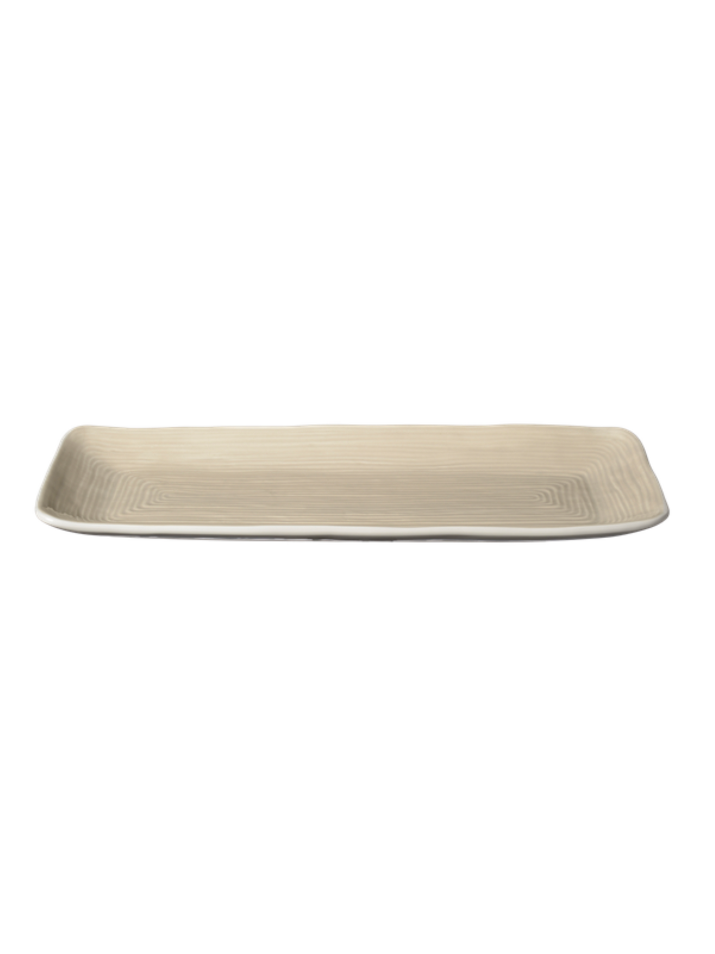 Fat Rektangulært 34cm Colour - Sand Relief