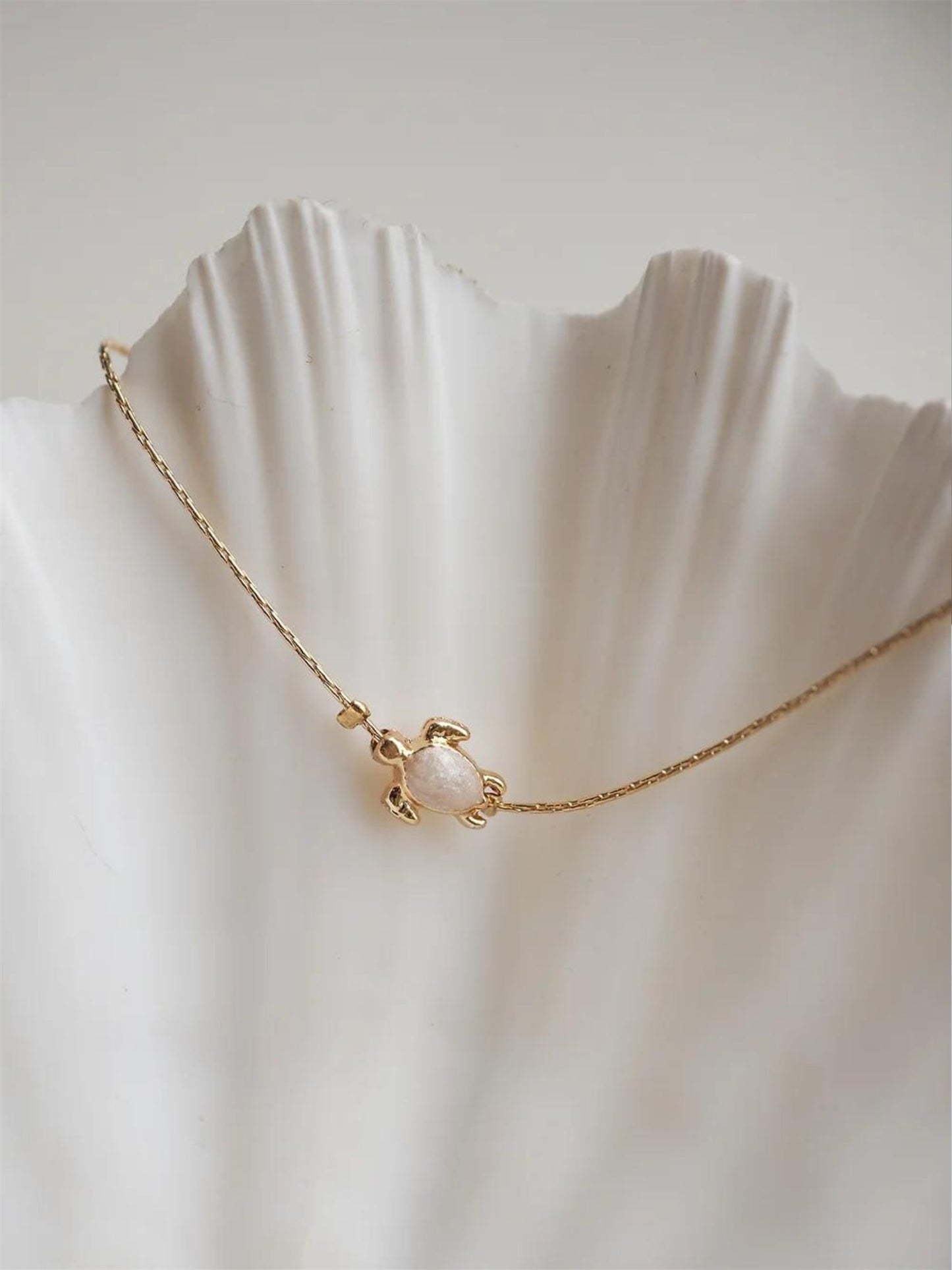 Enamel Turtle Pearl Bracelet - at home