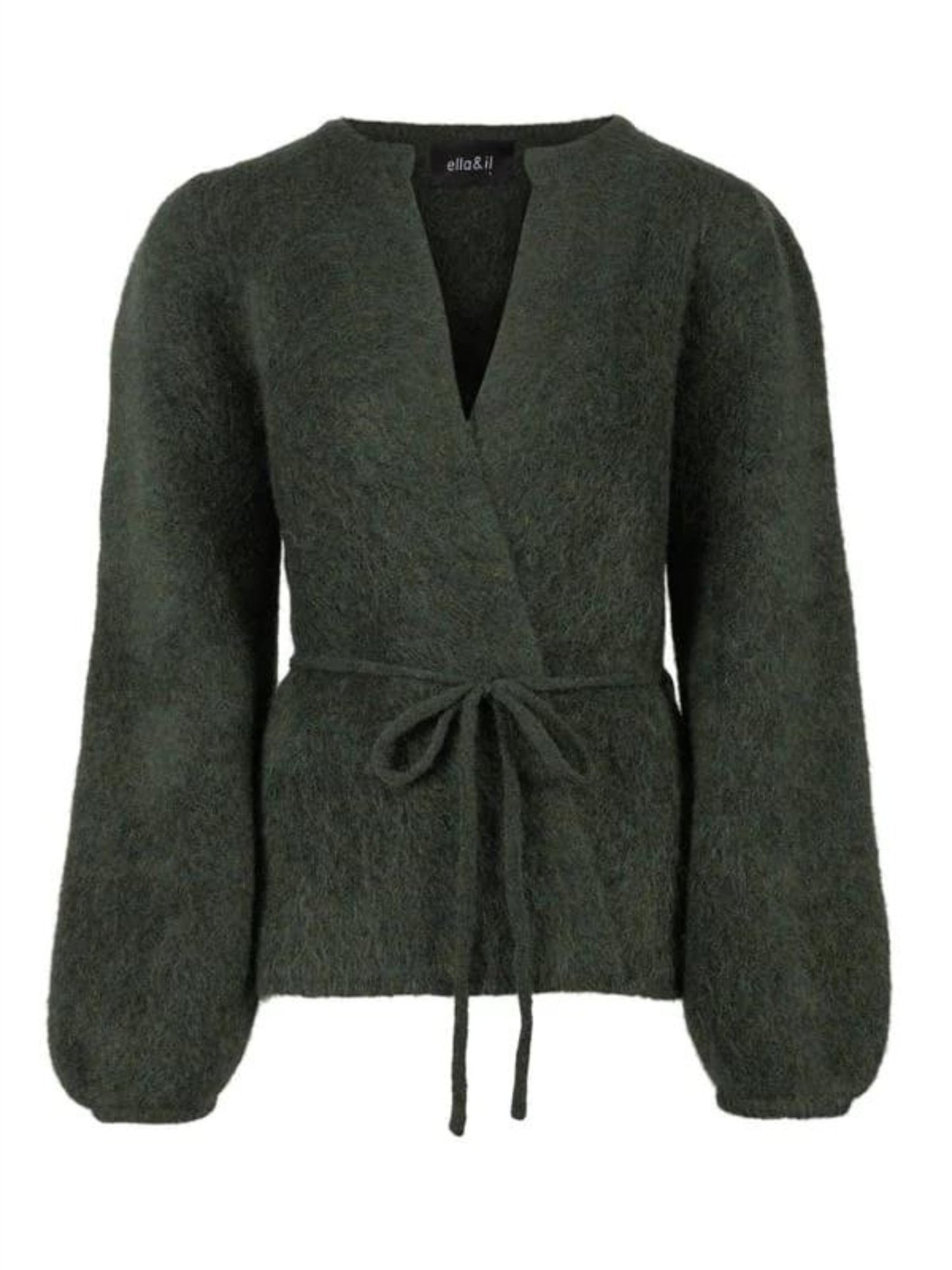 Fredrikke Chunky Cardigan - Army - at home