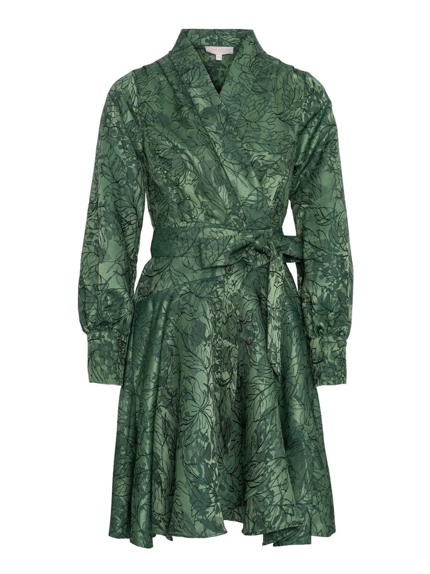 Iza Mini Dress - Green - at home