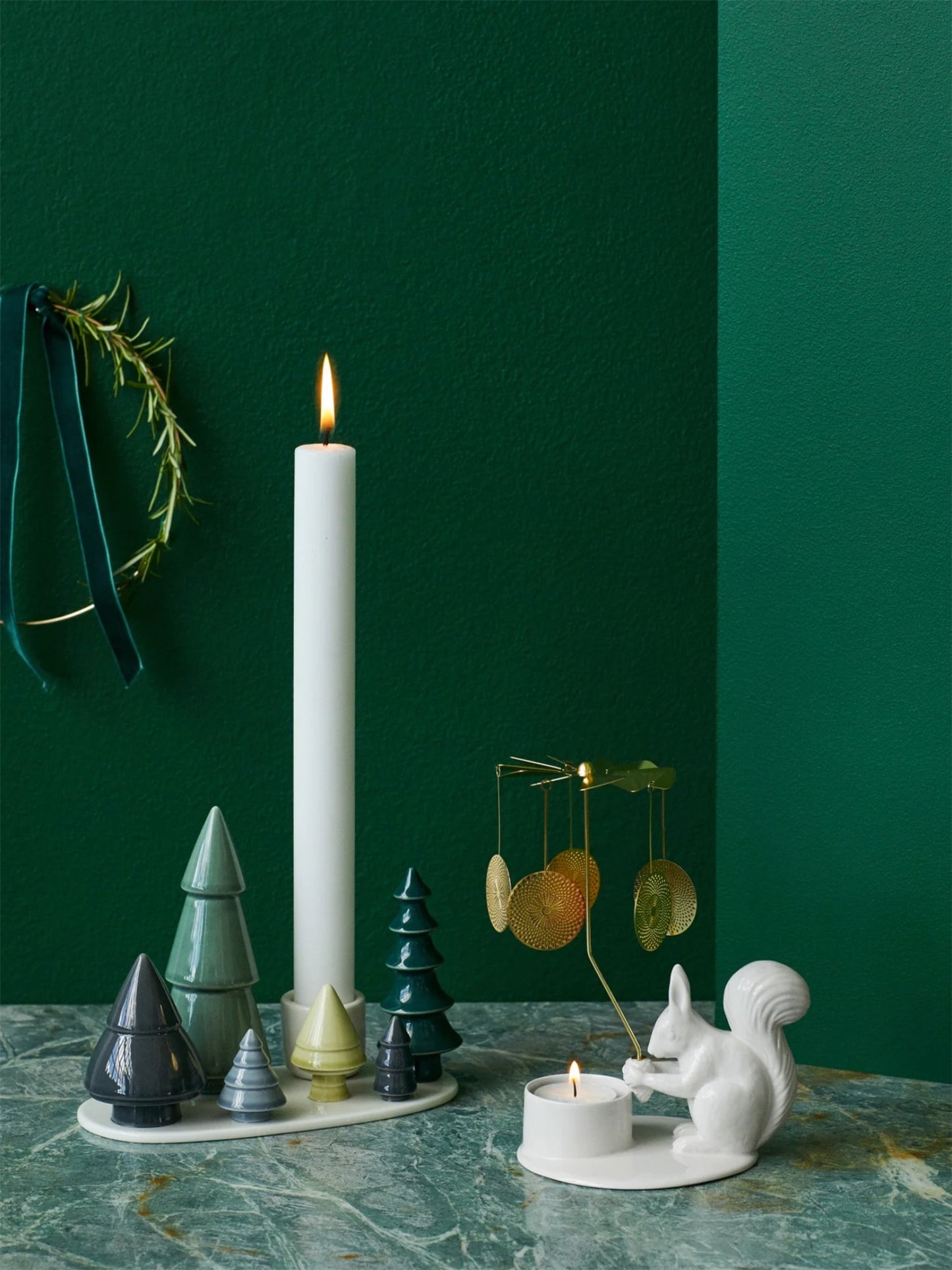 Kronelys - Winter Stories Hvit - at home