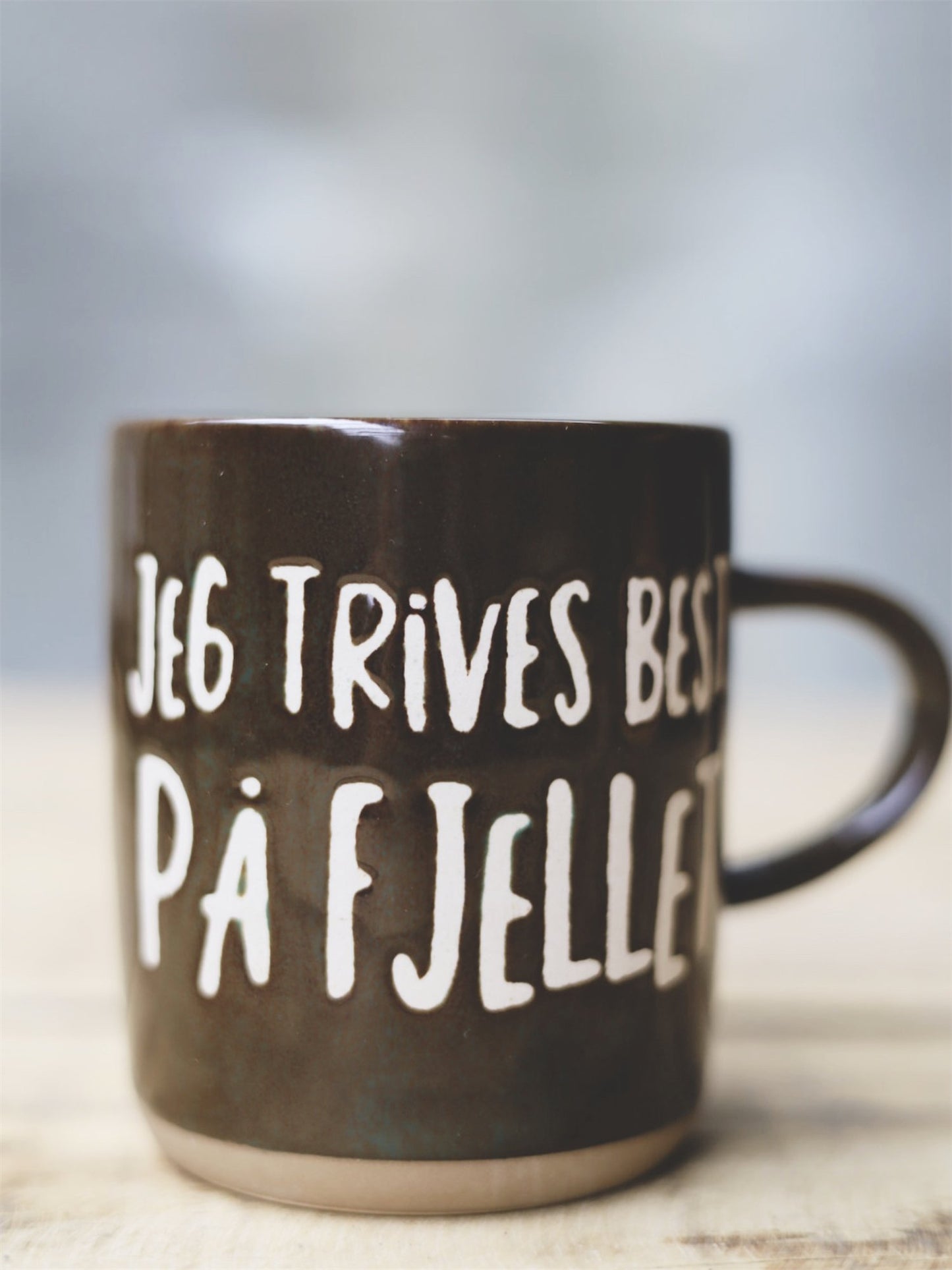 Krus - Jeg Trives Best På Fjellet" Brun - at home