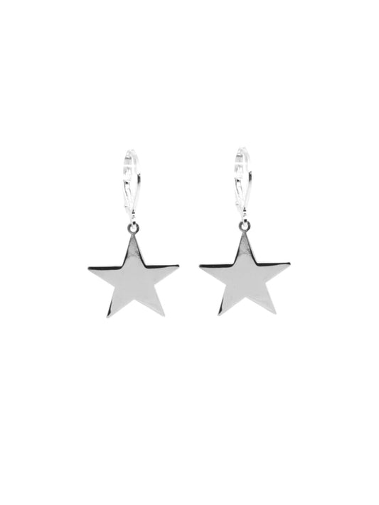 Lucky Star Earrings - Silver - at home