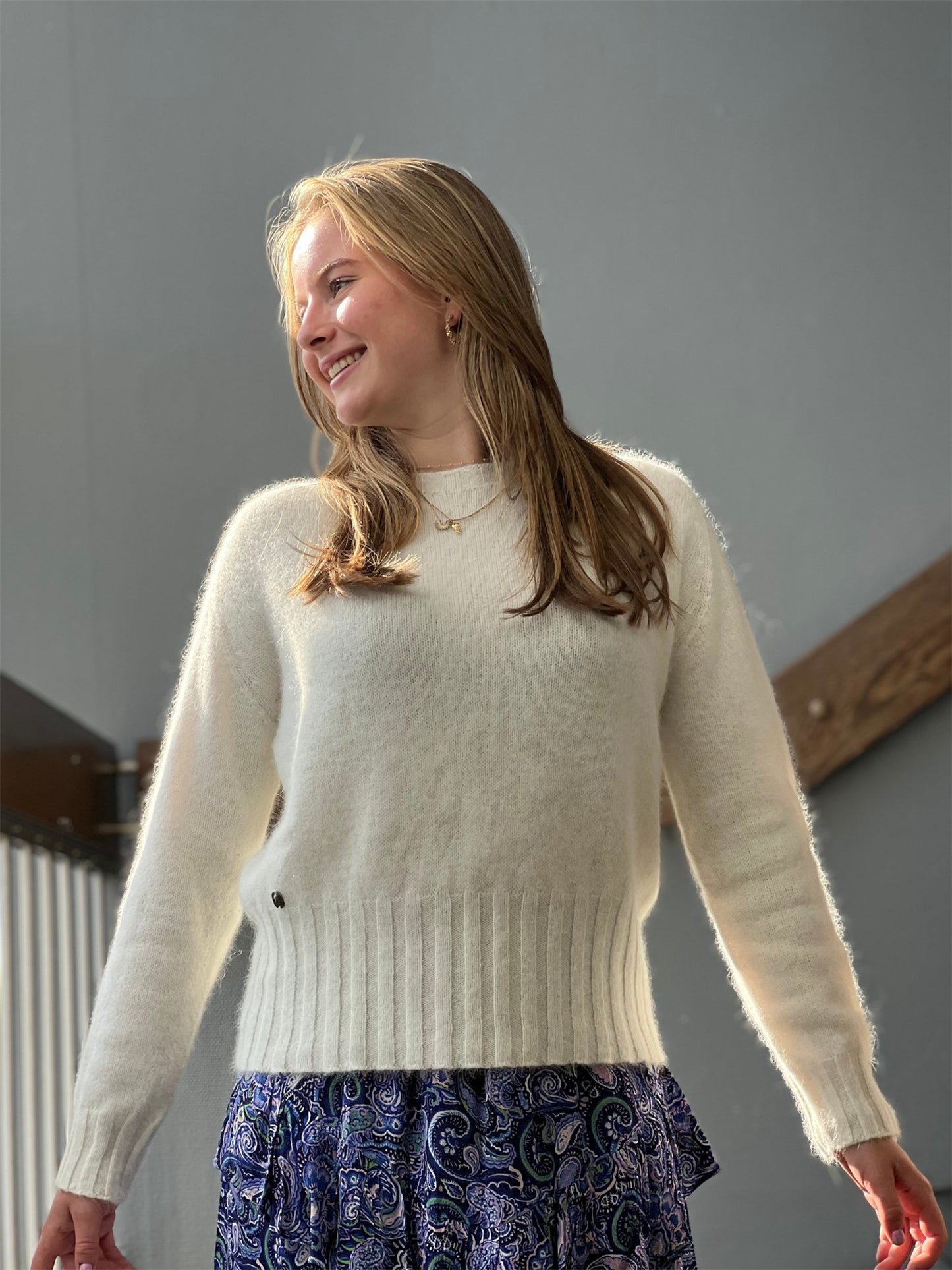 Matilda Sweater - Off-White - at home
