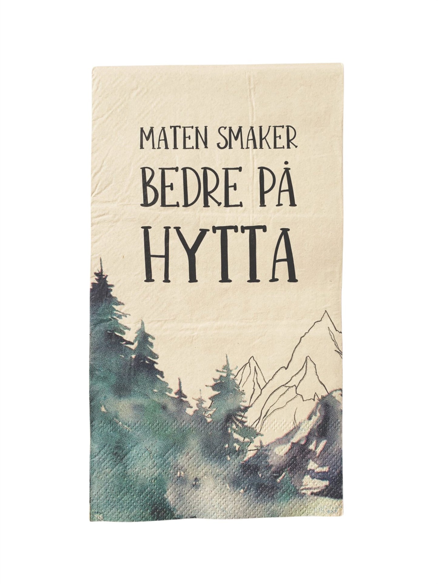 Servietter - "Maten Smaker Bedre På Hytta" 33x40cm - at home