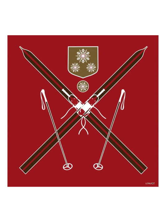 Servietter - Ski Lodge Red 40x40cm - at home