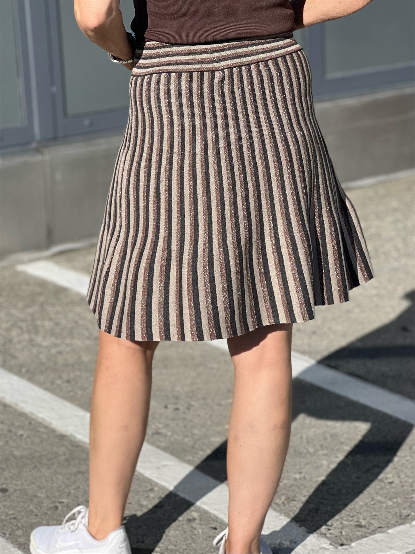 Stripe Skirt - Stripe - at home