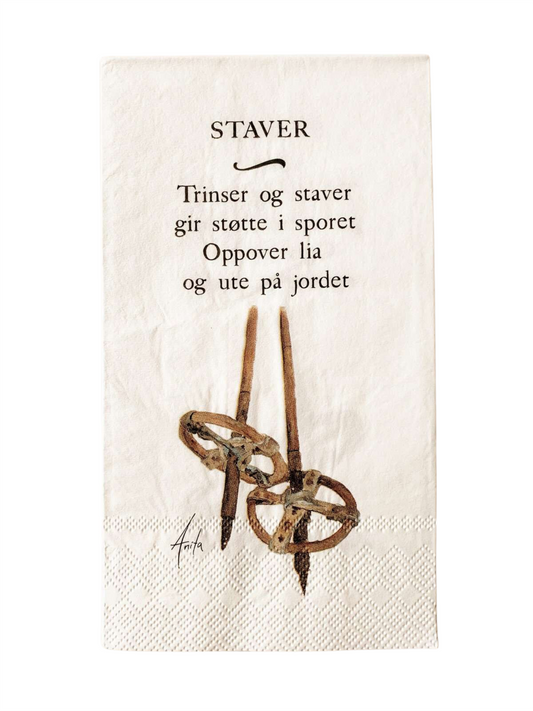 Servietter - Staver 33x44cm