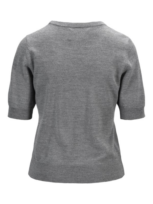 Emmy Merino Top - Grey Melange