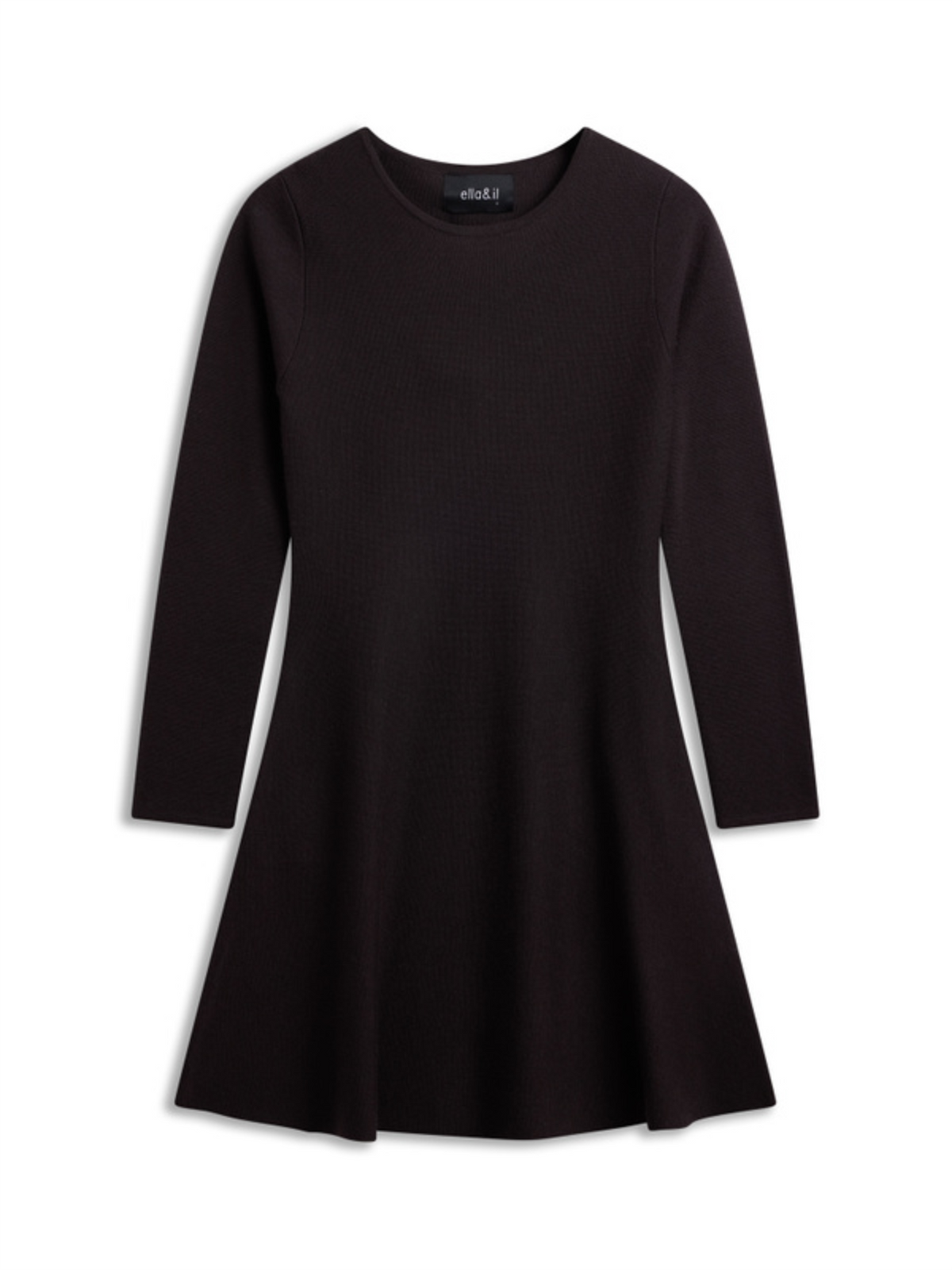 Cecilie Merino Dress - Dark Brown