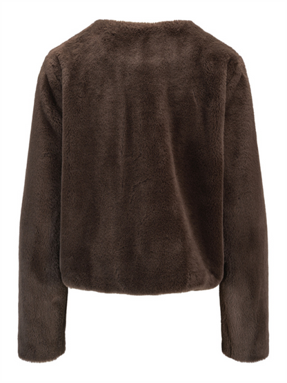 Carro Fake Fur Jacket - Brown