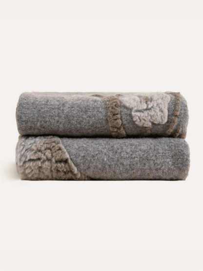 Pledd - Happy Deer 150x190 Boiled Wool
