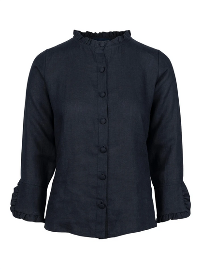 Clarion Linen Shirt - Navy