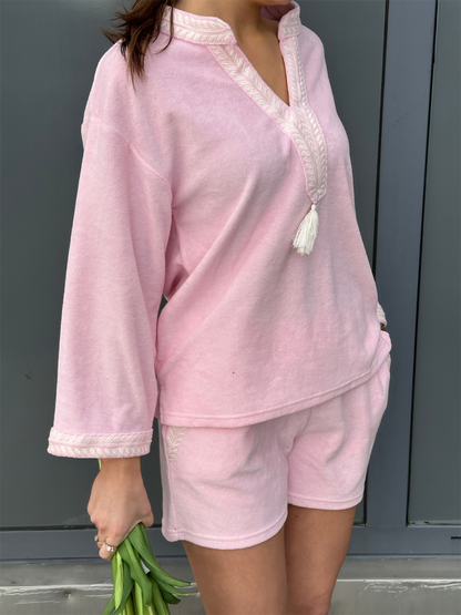 Kaftan Top - Light Pink