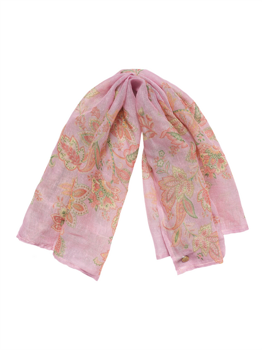 Skjerf - Pink Flower Print