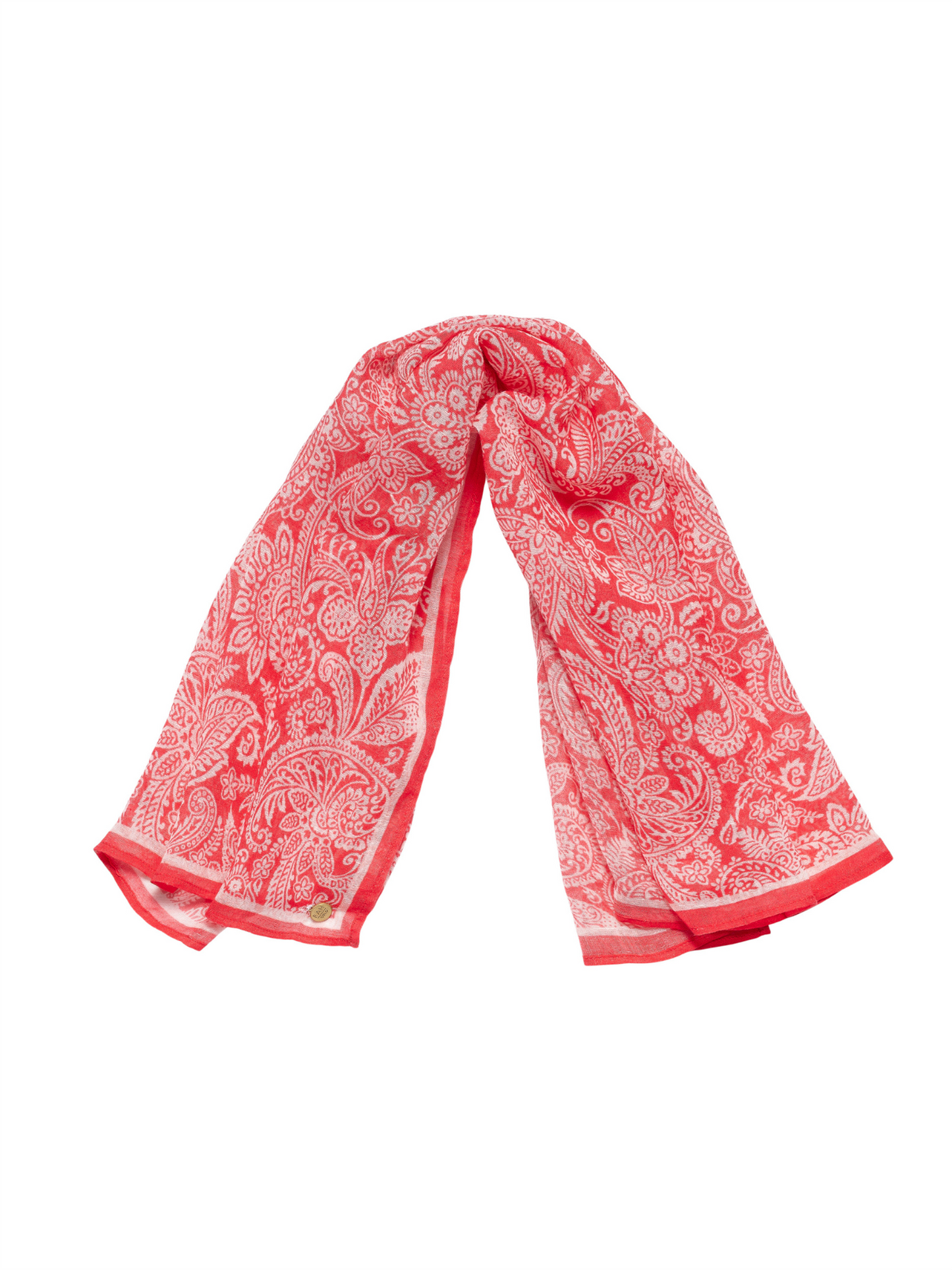 Skjerf - Red Paisley Print