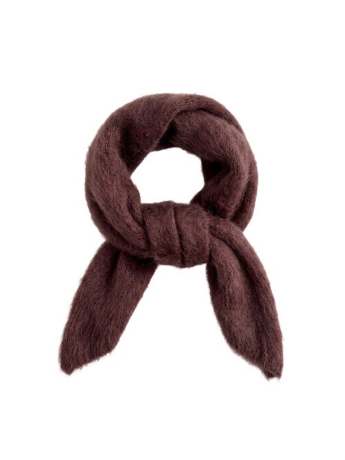 Small Scarf Brushed Cashmere - Brown