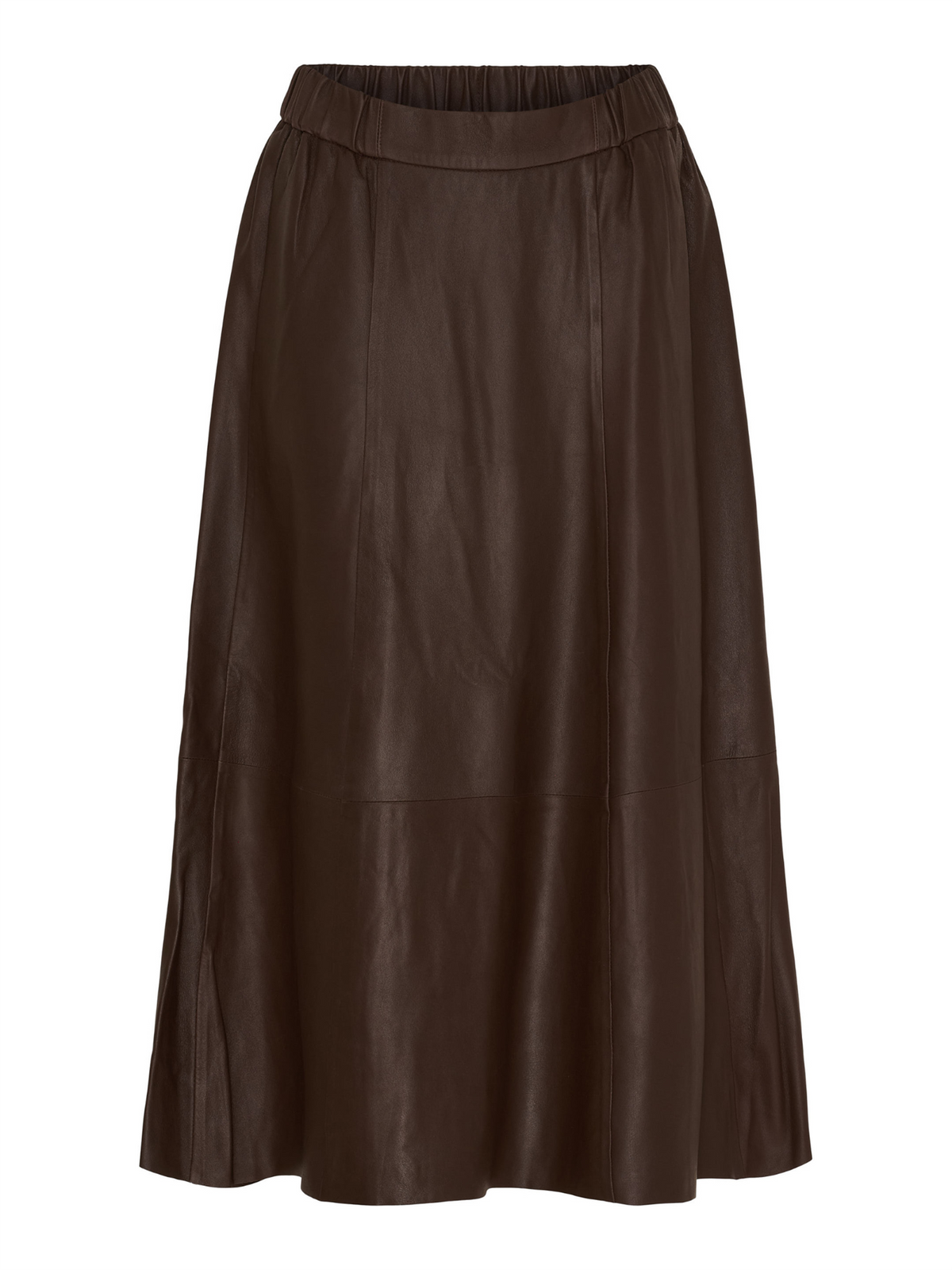 A-Shape Skirt Leather - Espresso