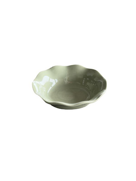 Skål Oval 17cm Wave - Sage