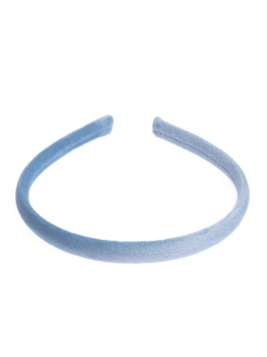 Velvet Headband Thin - Light Blue