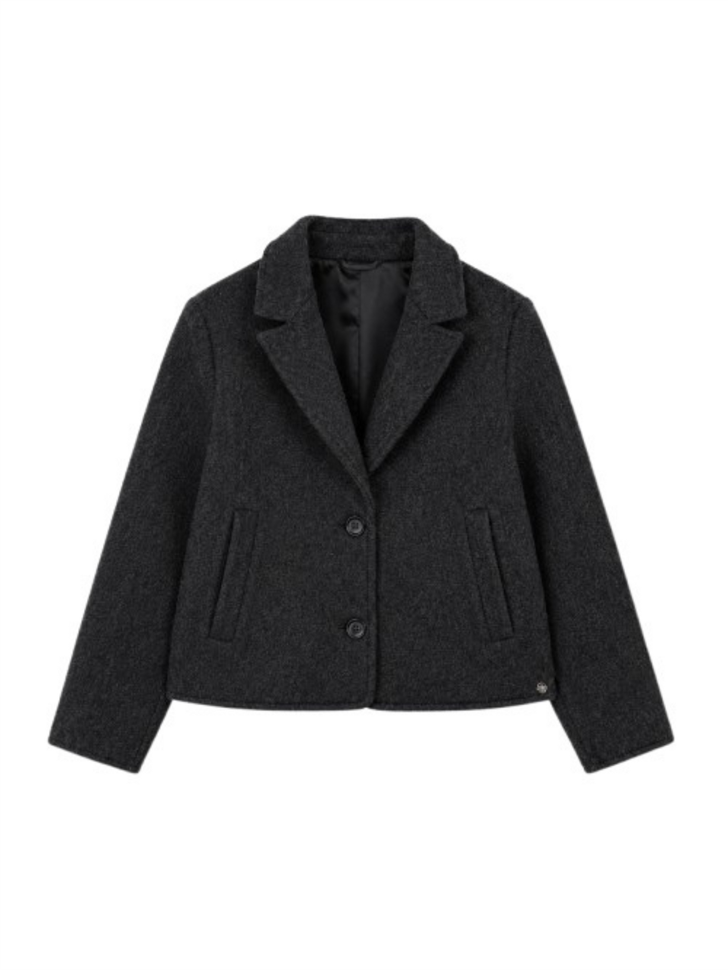 Wool Short Jacket - Charcoal