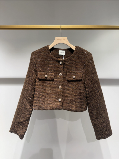Jenny Tweed Jacket - Choco
