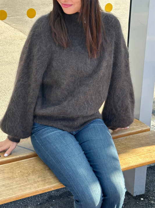 Li Chunky Sweater - Dark Brown