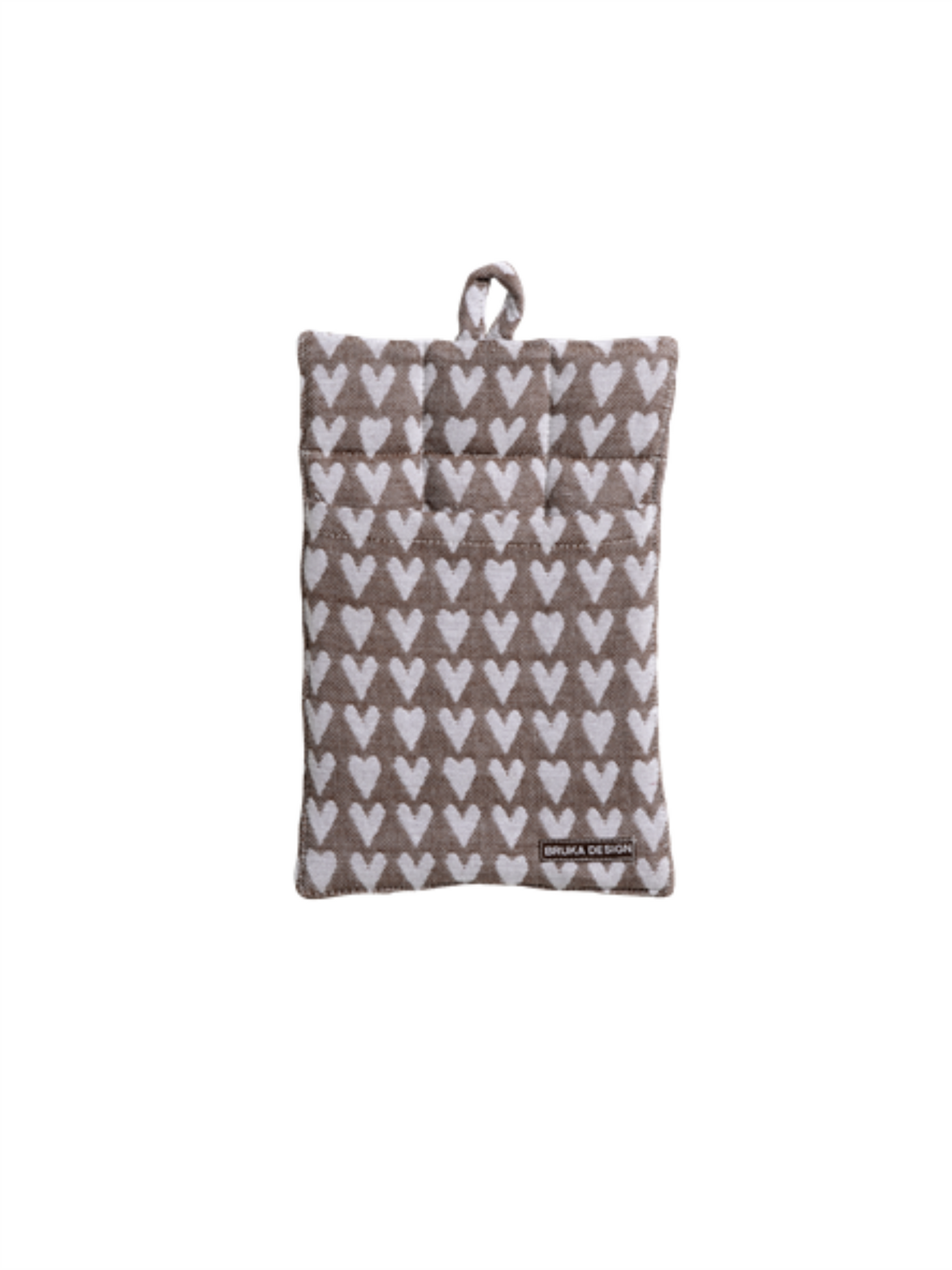Gryteklut Med Hjerter - Brun