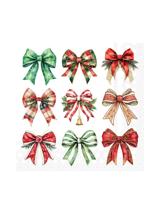 Servietter - Merry Ribbons 33x33cm
