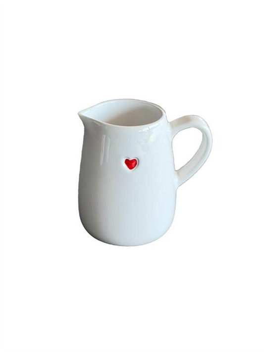 Melkemugge Med Hjerte - Rød