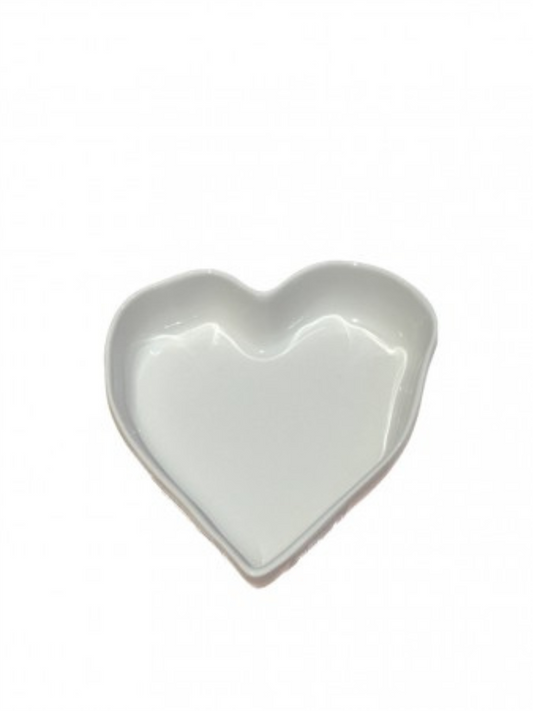 Paiform Hjerte Liten - Hvit (13x14cm)