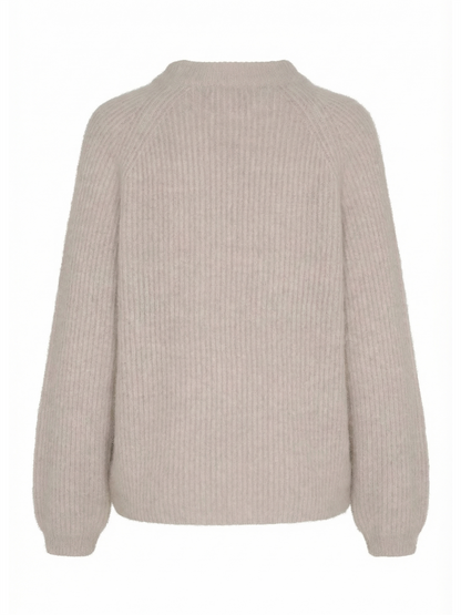 Aria Raccoon Pullover - Light Beige