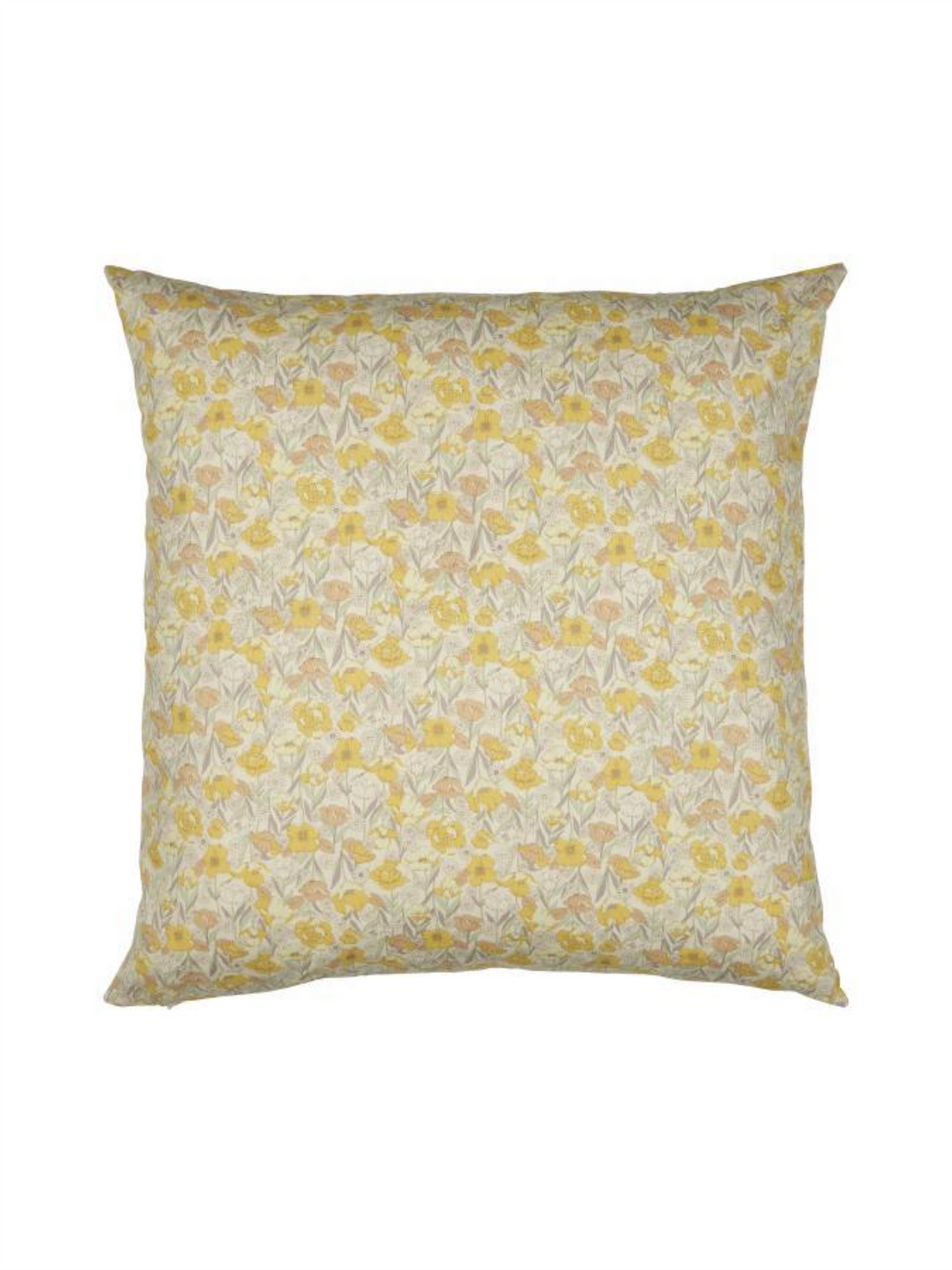 Putetrekk 60x60cm - Mix Blomster Gul