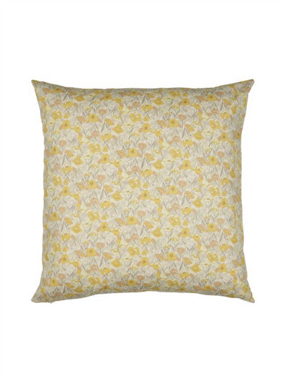 Putetrekk 60x60cm - Mix Blomster Gul