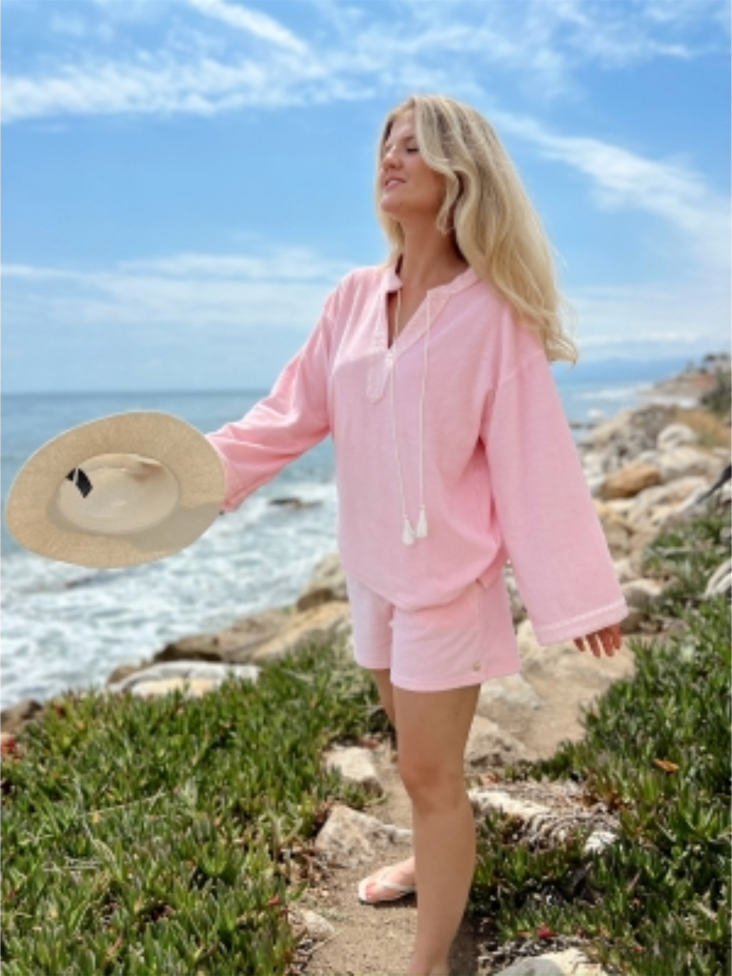 Kaftan Topp - Light Pink