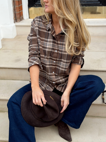 Flannel Shirt Classic - Brown Check
