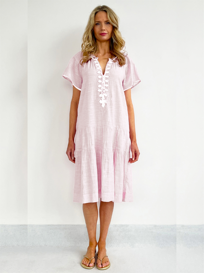 Carnation Midi Dress - Pink