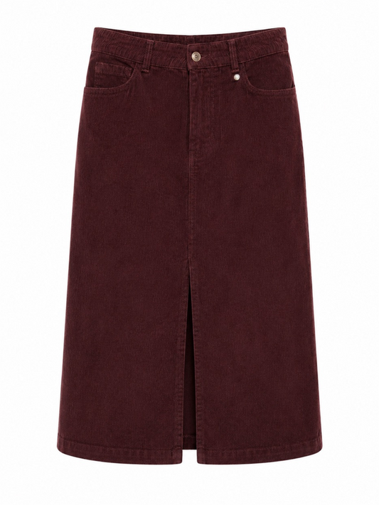 Corduroy Skirt - Bordeaux
