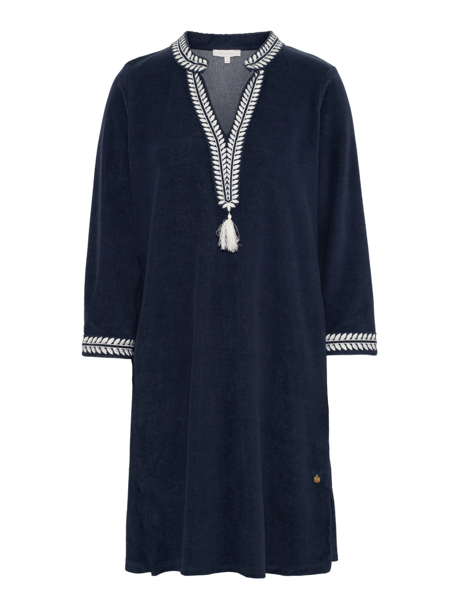Kaftan Short Dress - Navy