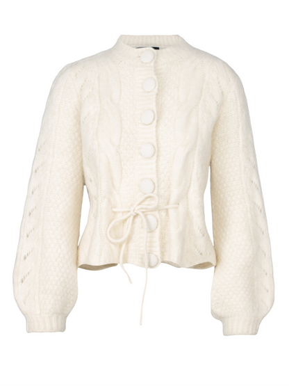 Sophia Chunky Cardigan -  Bright White